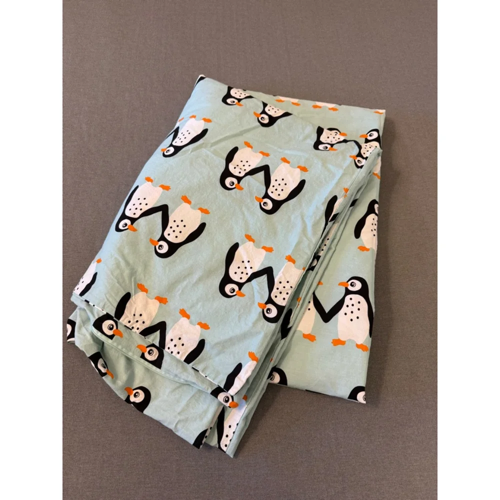 IKEA BLÅVINGAD penguin pattern duvet cover twin size
